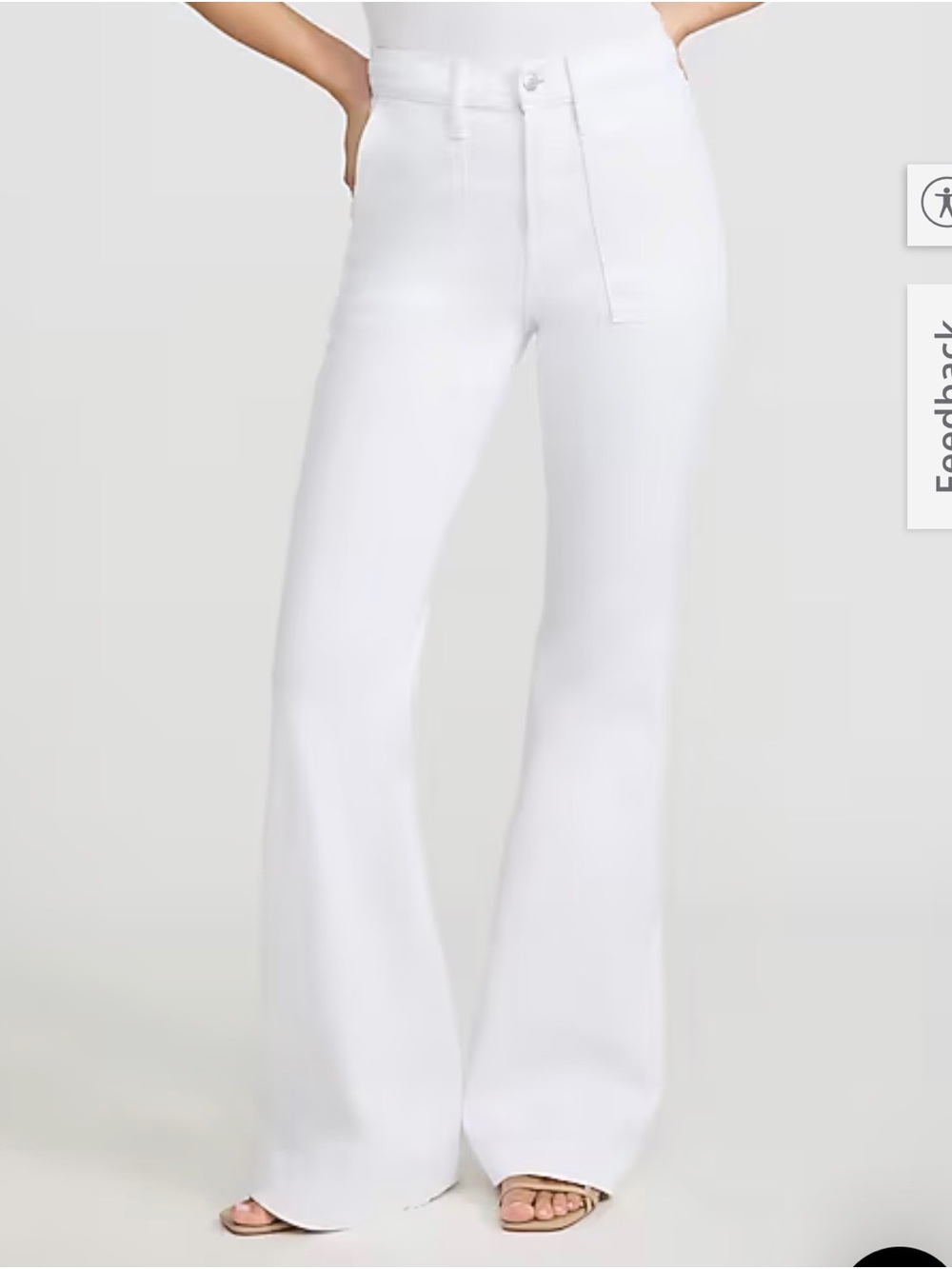 Women’s High-Waist White Flared Jeans
